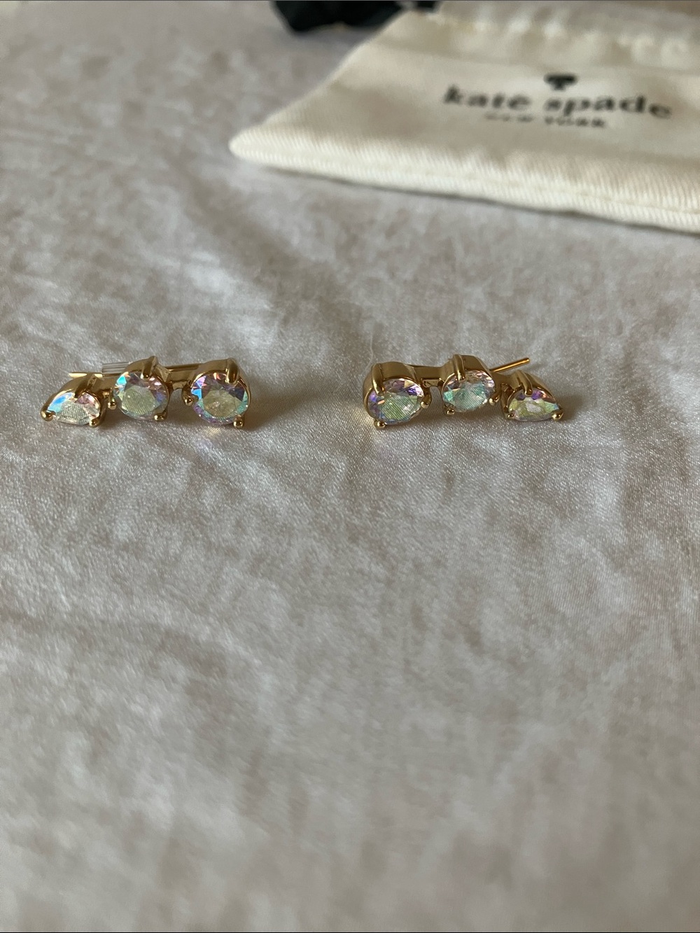 Kate Spade: Gold Tone “Shine On Multi-Stone Ear Climber Earrings